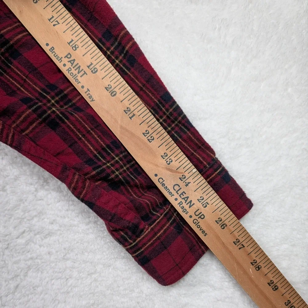 Vintage LL Bean Flannel Shirt Mens XL Tall Red Plaid Long Sleeve Button Canada‎ - Picture 7 of 9